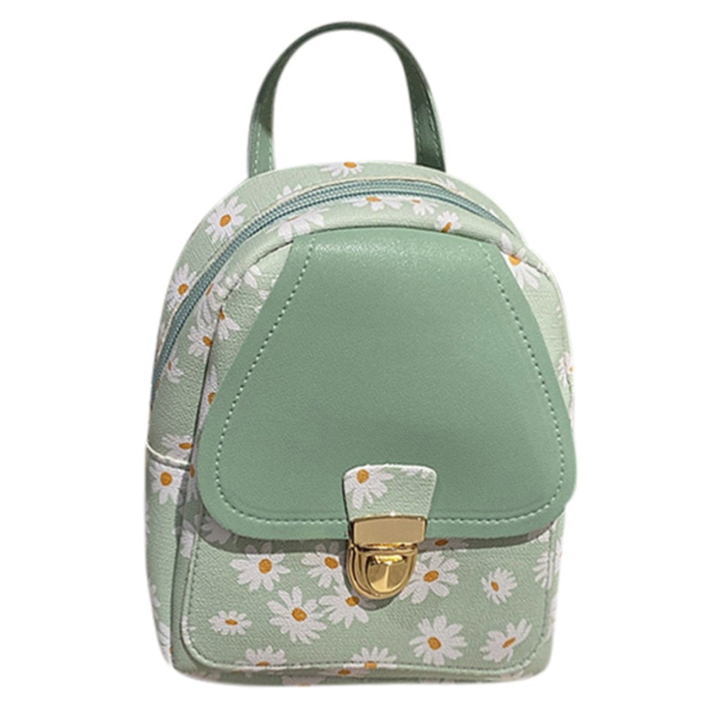 Small flower Backpack Fashion Lady Backpack Mini Soft Multifunction Small Backpack Women Lady Shoulder Bag Women