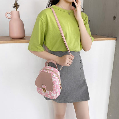 Small flower Backpack Fashion Lady Backpack Mini Soft Multifunction Small Backpack Women Lady Shoulder Bag Women