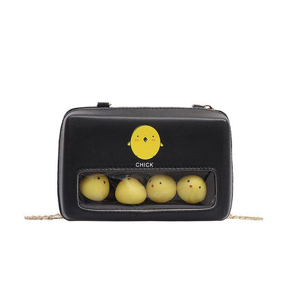 Fashipn Bags For Women Cute Chick Decor Transparent Small Square Bag Female Chain Shoulder Bag Casual Crossbody Bags Clutch