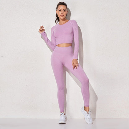 Yoga Sports Crop Top Long Sleeve Gym Women&#39;s Seamless T-shirt Fitness Woman Sport T-shirt Workout Tops For Women&#39;s Sportswear