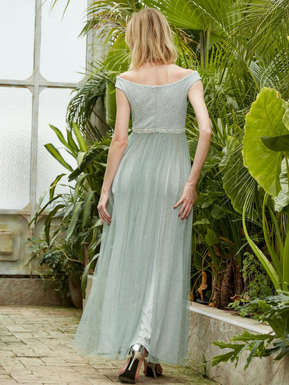 Elegant Prom Dresses Long Cap Sleeve Beading Illusion Dresses