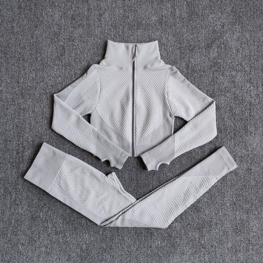 Women Fitness Sport Yoga Suit Seamless Women Yoga Sets Long Sleeve Clothing Female Sport Gym Suits Wear Running Clothes