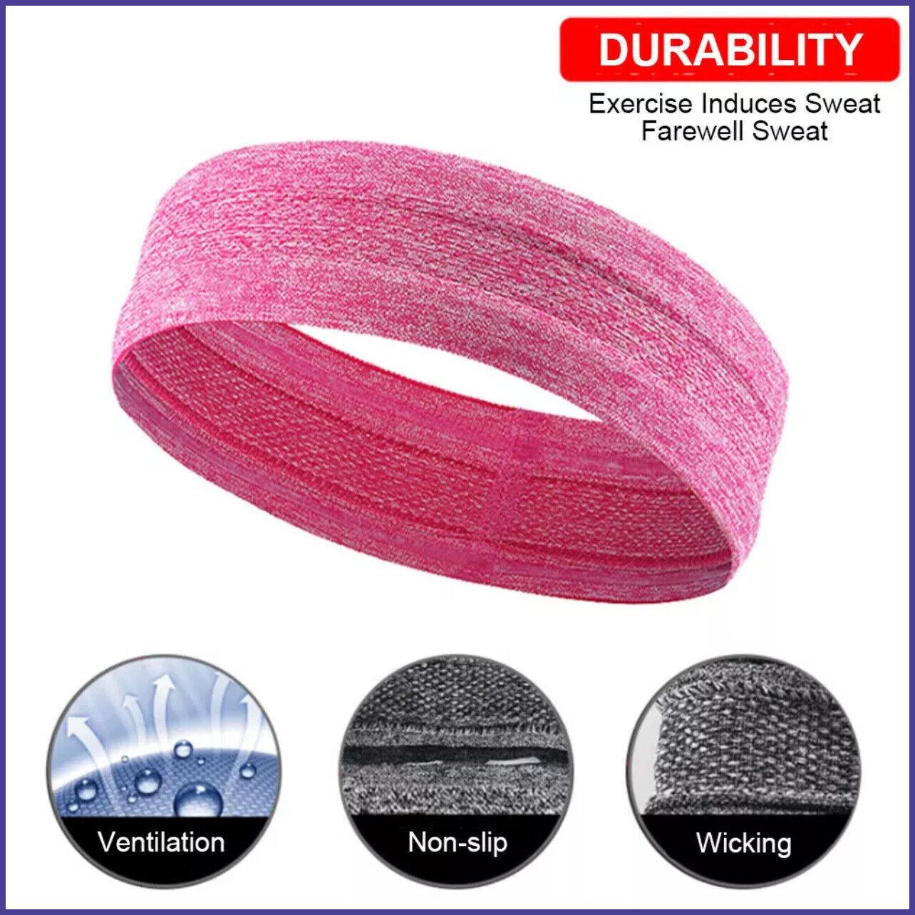 Aolikes Breathable Silicone Anti-Slip Hair Band Fitness Sports Running Headband
