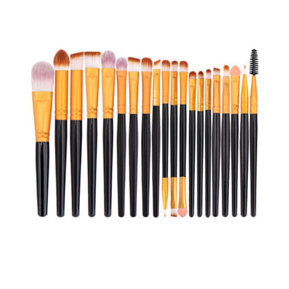 20 Pcs Makeup Brush Set Eyeshadow Eyebrow Powder Foundation Contour Lip Brushes