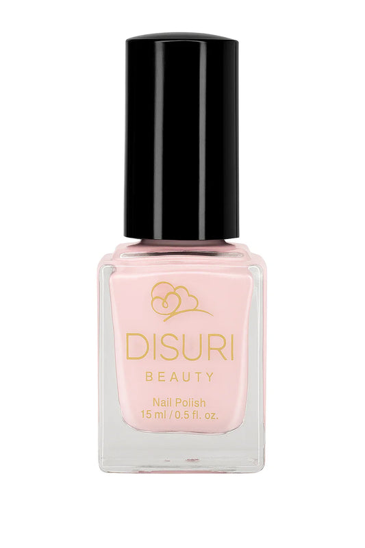 DISURI Beauty Vegan Nail Polish – Baby Pink Skirt (#F9D6DC Soft Pink Gloss, 15 ml)