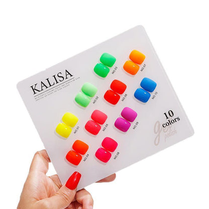 Kalisa 10Pcs Gel Nail Set Gel Nail Polish Kit Glitter Soak Off Uv Varnish 15Ml