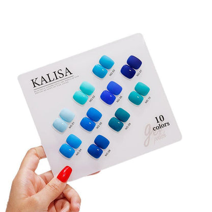 Kalisa 10Pcs Gel Nail Set Gel Nail Polish Kit Glitter Soak Off Uv Varnish 15Ml