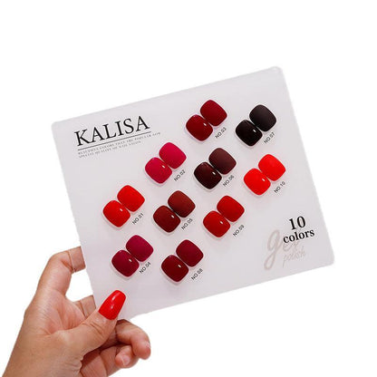 Kalisa 10Pcs Gel Nail Set Gel Nail Polish Kit Glitter Soak Off Uv Varnish 15Ml