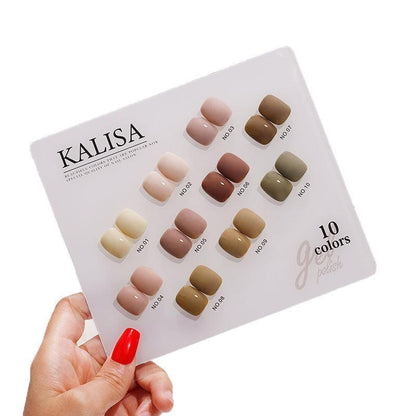 Kalisa 10Pcs Gel Nail Set Gel Nail Polish Kit Glitter Soak Off Uv Varnish 15Ml