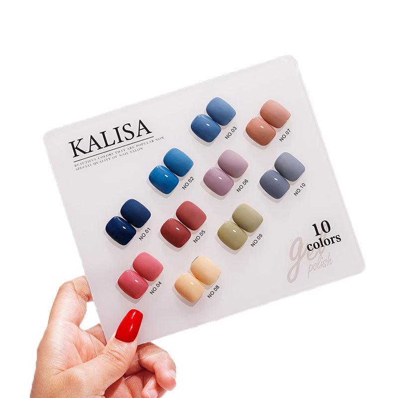 Kalisa 10Pcs Gel Nail Set Gel Nail Polish Kit Glitter Soak Off Uv Varnish 15Ml