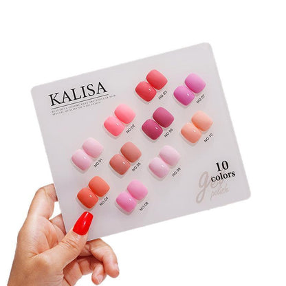 Kalisa 10Pcs Gel Nail Set Gel Nail Polish Kit Glitter Soak Off Uv Varnish 15Ml