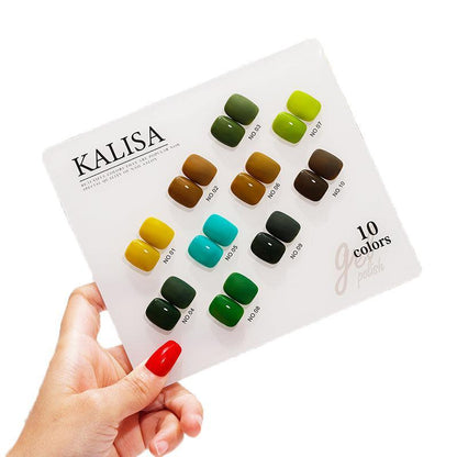 Kalisa 10Pcs Gel Nail Set Gel Nail Polish Kit Glitter Soak Off Uv Varnish 15Ml