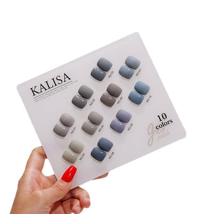 Kalisa 10Pcs Gel Nail Set Gel Nail Polish Kit Glitter Soak Off Uv Varnish 15Ml