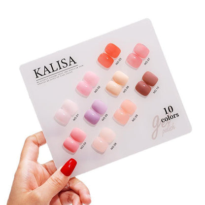 Kalisa 10Pcs Gel Nail Set Gel Nail Polish Kit Glitter Soak Off Uv Varnish 15Ml