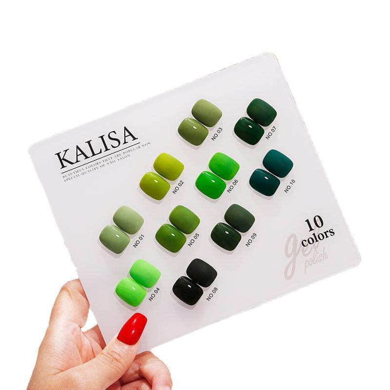 Kalisa 10Pcs Gel Nail Set Gel Nail Polish Kit Glitter Soak Off Uv Varnish 15Ml