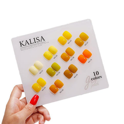 Kalisa 10Pcs Gel Nail Set Gel Nail Polish Kit Glitter Soak Off Uv Varnish 15Ml