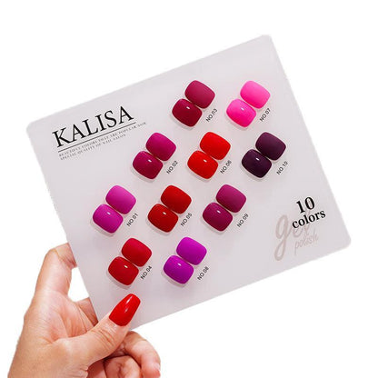 Kalisa 10Pcs Gel Nail Set Gel Nail Polish Kit Glitter Soak Off Uv Varnish 15Ml