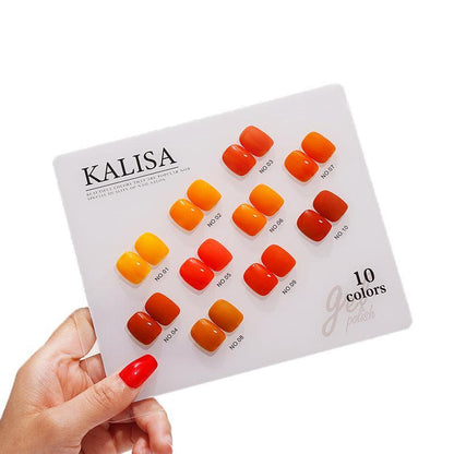 Kalisa 10Pcs Gel Nail Set Gel Nail Polish Kit Glitter Soak Off Uv Varnish 15Ml
