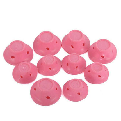 10Pcs DIY Magic Silicone Hair Curlers No-Heat Soft Rollers